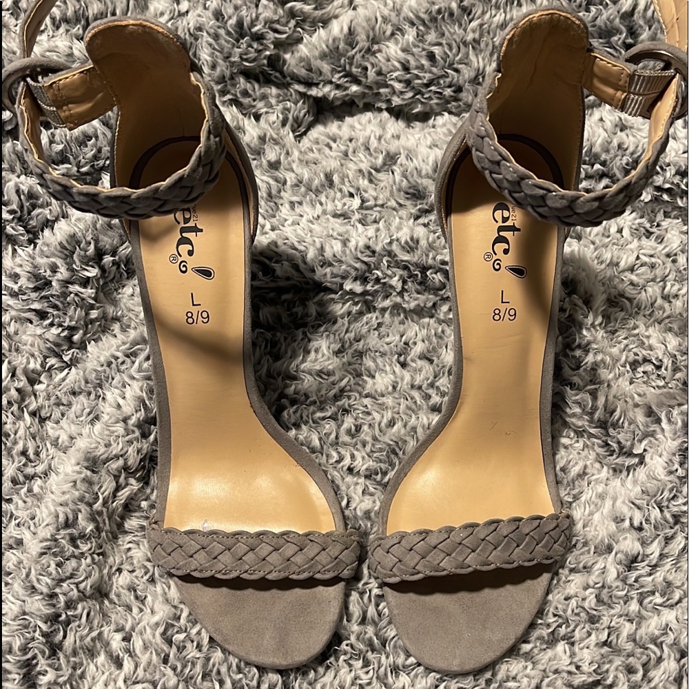 Grey suede shoes